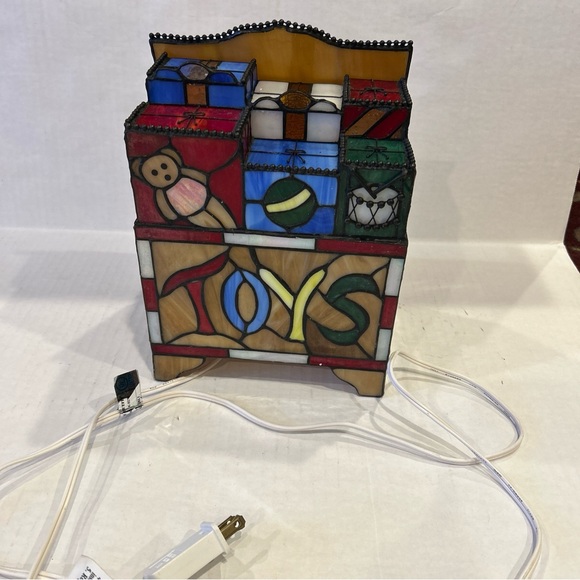 Special Times Genuine Stained Glass Lighted toy box Vintage working no box - Picture 11 of 15